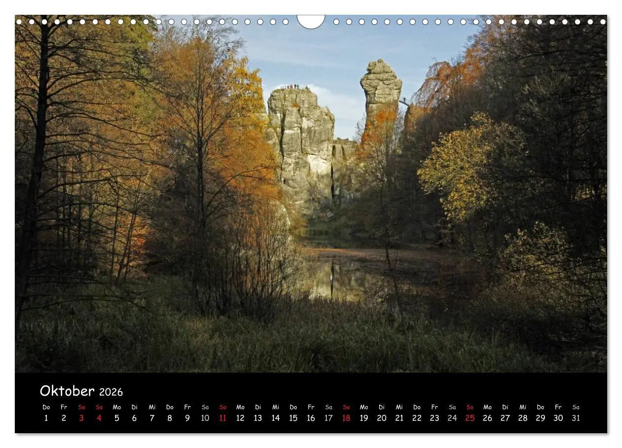 Bild: 9783516228830 | Die Externsteine (Wandkalender 2026 DIN A3 quer), CALVENDO...