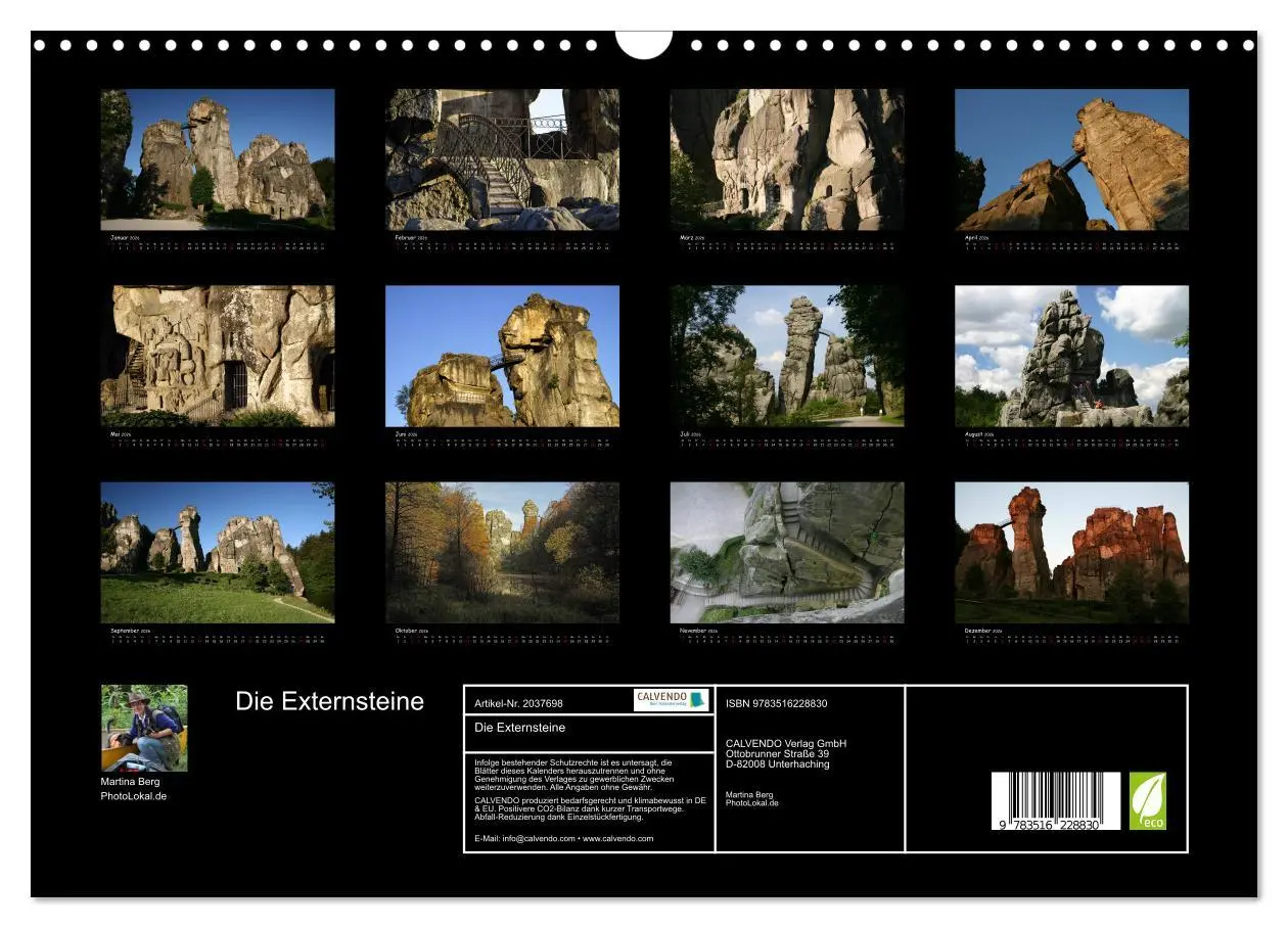 Bild: 9783516228830 | Die Externsteine (Wandkalender 2026 DIN A3 quer), CALVENDO...