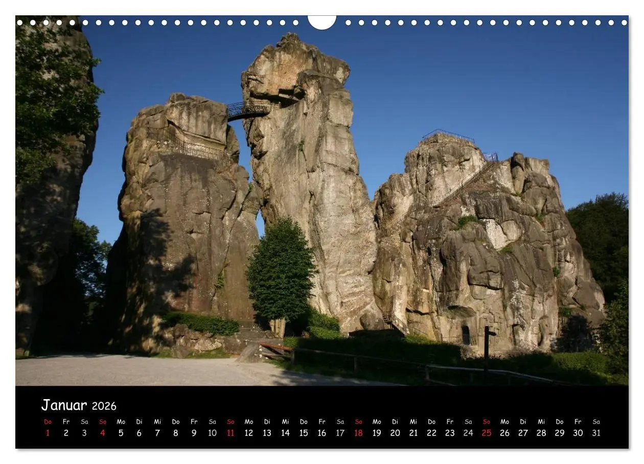 Bild: 9783516228830 | Die Externsteine (Wandkalender 2026 DIN A3 quer), CALVENDO...