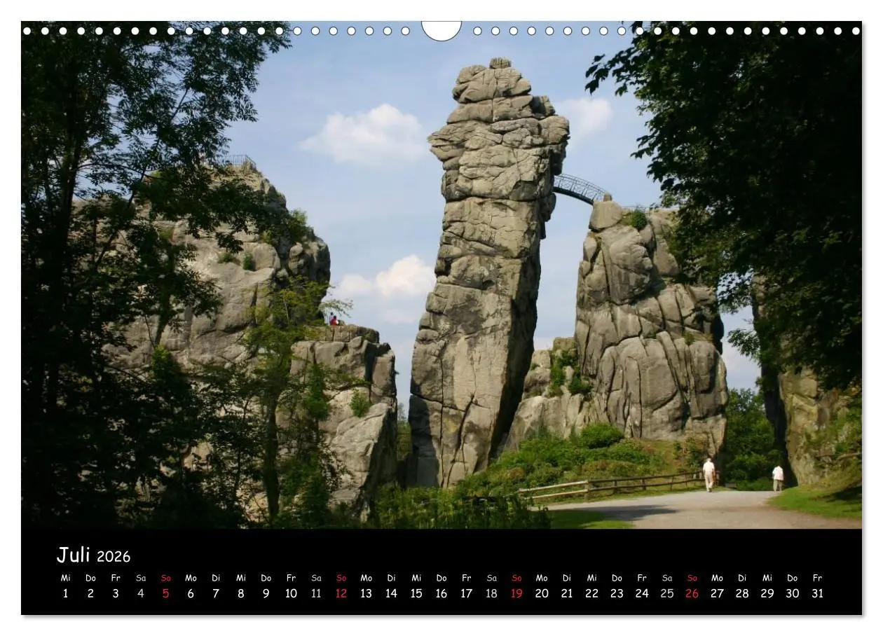 Bild: 9783516228830 | Die Externsteine (Wandkalender 2026 DIN A3 quer), CALVENDO...