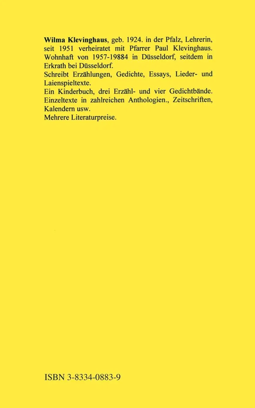 Rückseite: 9783833408830 | Die Engel sind unter uns | Erzählungen und Gedichte | Klevinghaus