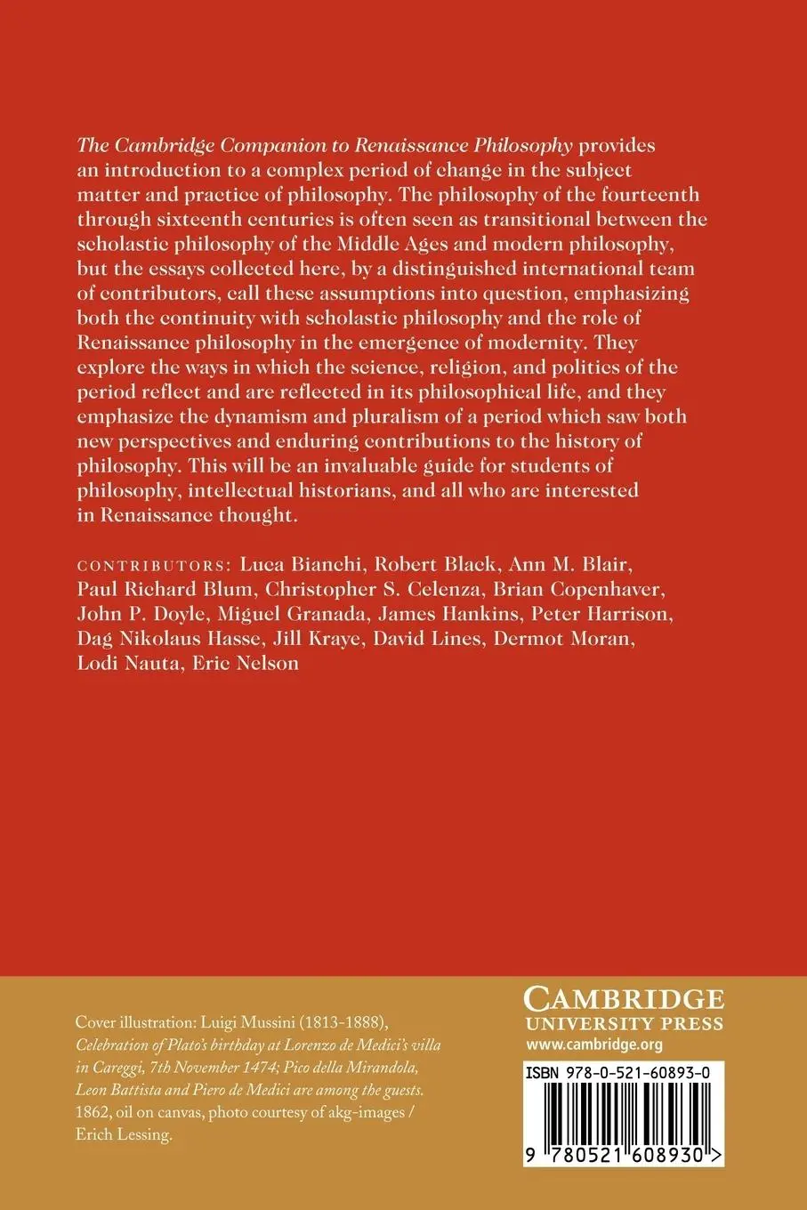 Rückseite: 9780521608930 | The Cambridge Companion to Renaissance Philosophy | James Hankins