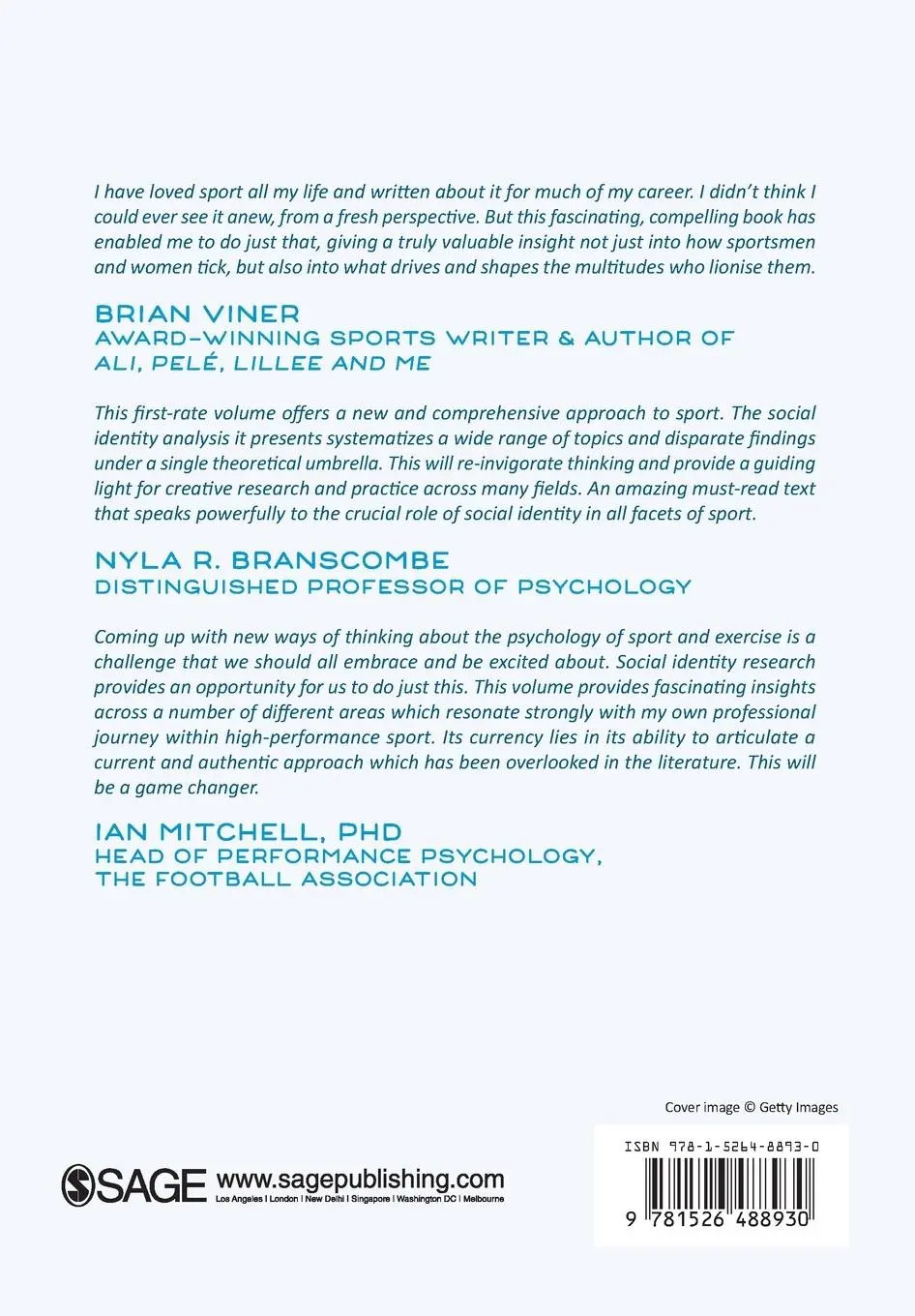 Rückseite: 9781526488930 | The New Psychology of Sport and Exercise | S. Alexander Haslam (u. a.)