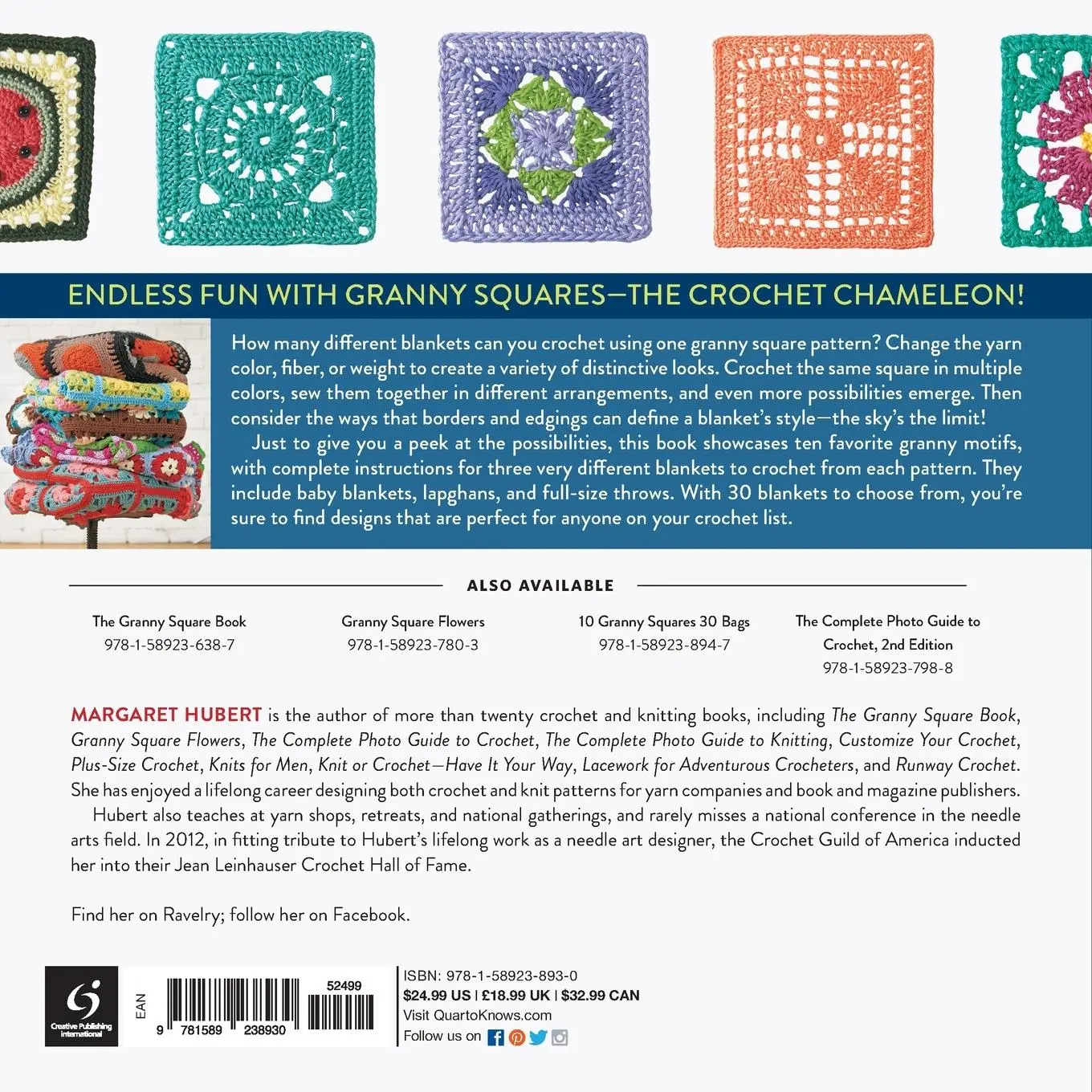 Rückseite: 9781589238930 | 10 Granny Squares 30 Blankets | Margaret Hubert | Taschenbuch | 2016