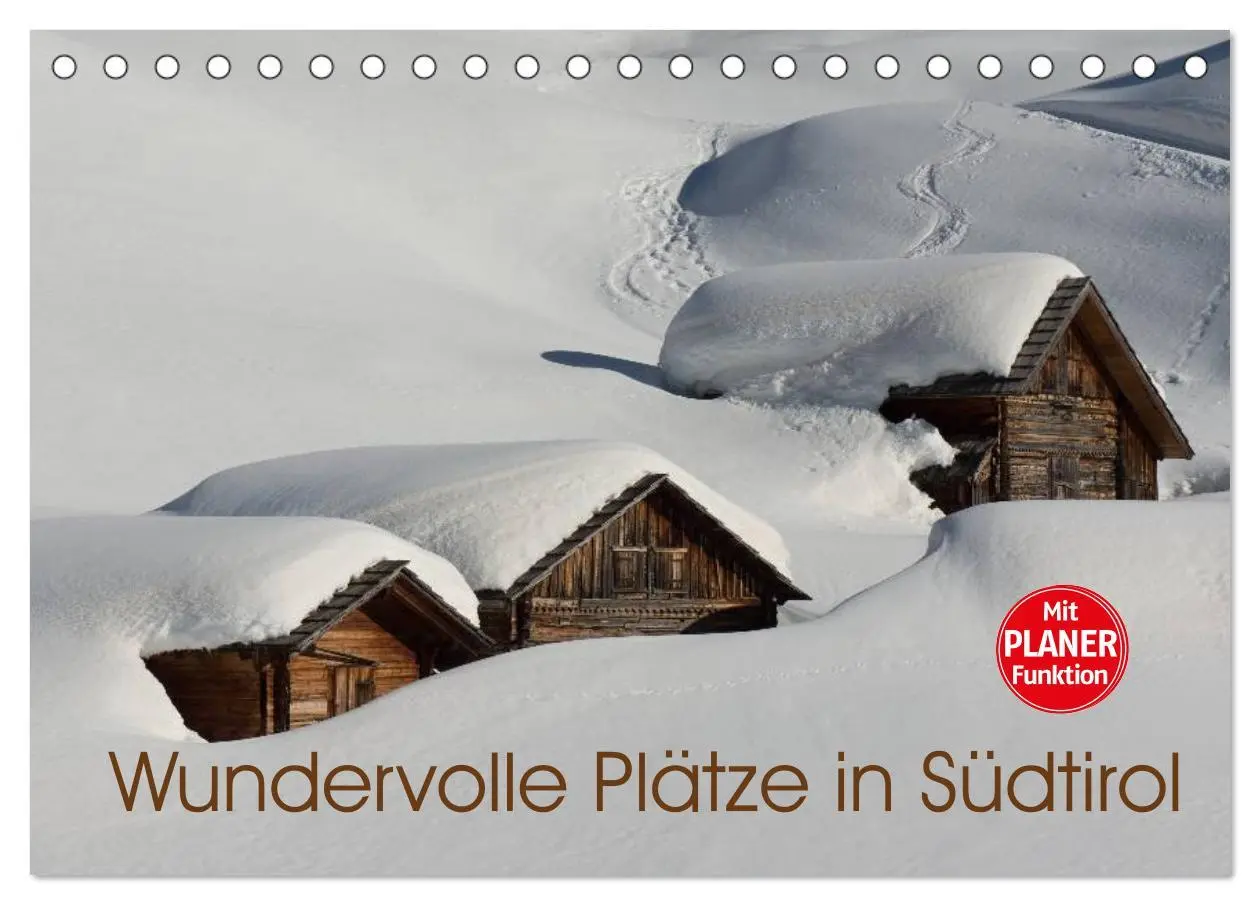 Cover: 9783457988930 | Wundervolle Plätze in Südtirol (Tischkalender 2026 DIN A5 quer),...