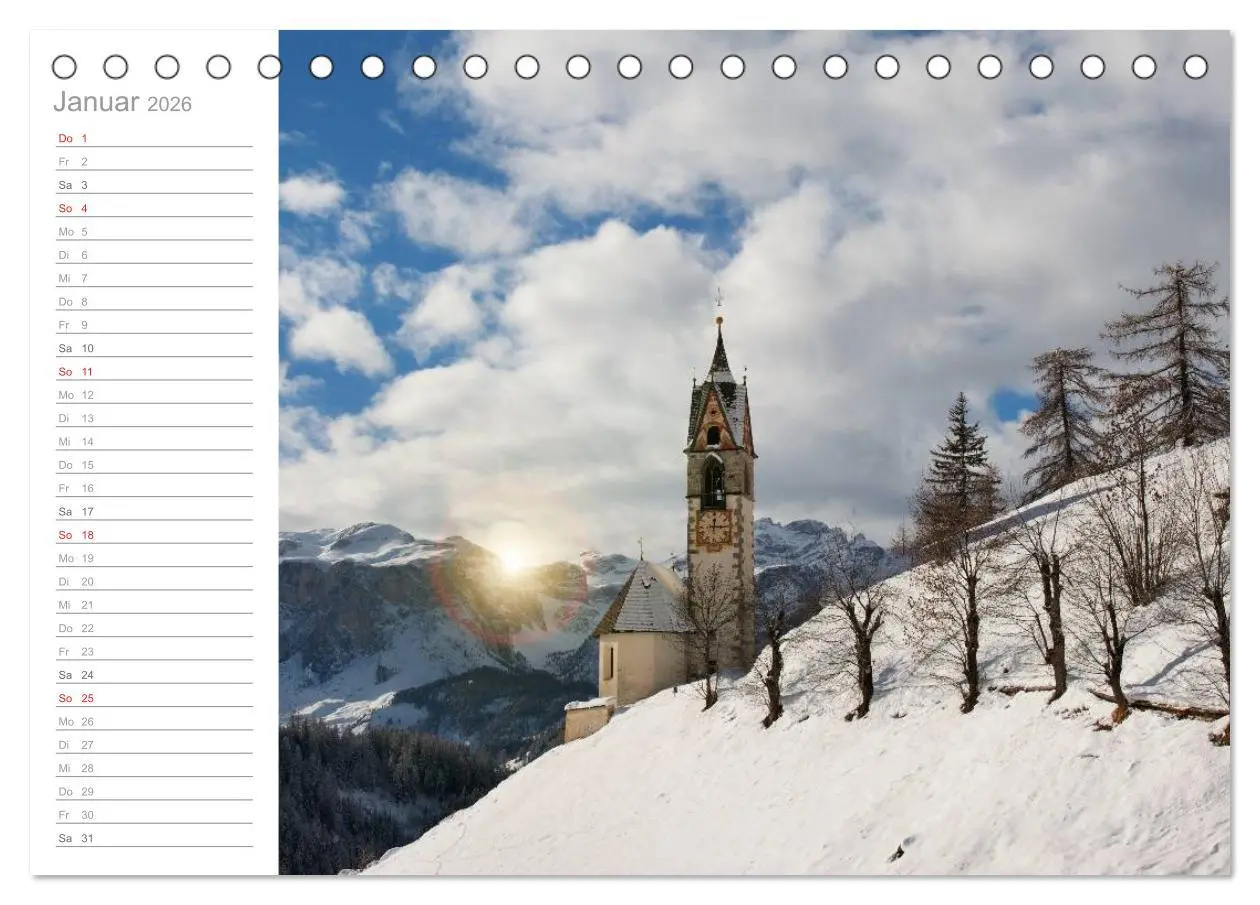 Bild: 9783457988930 | Wundervolle Plätze in Südtirol (Tischkalender 2026 DIN A5 quer),...