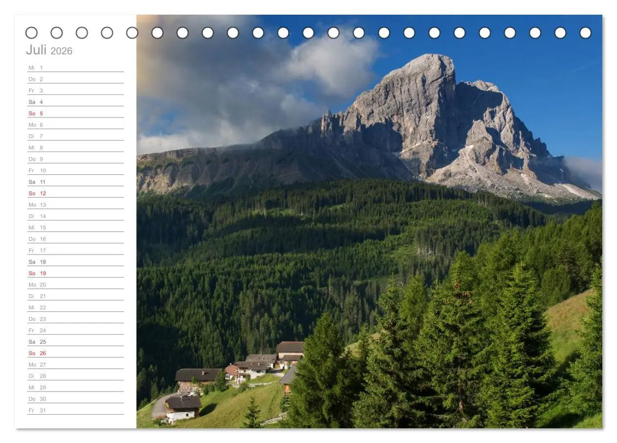 Bild: 9783457988930 | Wundervolle Plätze in Südtirol (Tischkalender 2026 DIN A5 quer),...