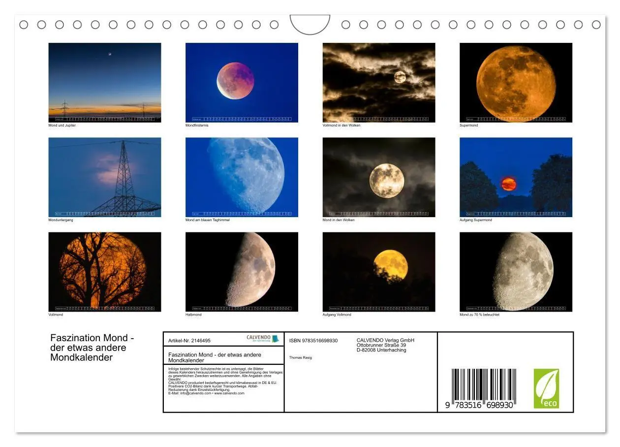 Bild: 9783516698930 | Faszination Mond - der etwas andere Mondkalender (Wandkalender 2026...