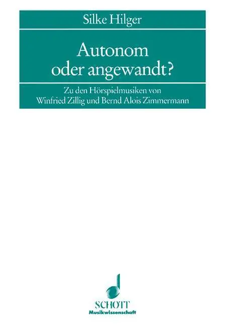 Cover: 9783795718930 | Autonom oder angewandt? | Silke/Zimmermann, Bernd Alois Hilger | Buch