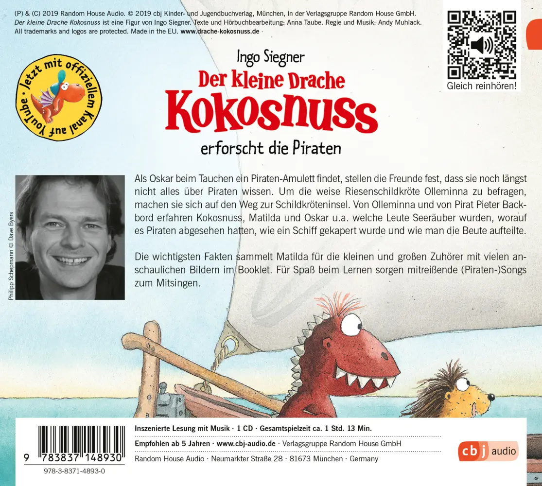 Bild: 9783837148930 | Der kleine Drache Kokosnuss erforscht die Piraten, 1 Audio-CD | CD