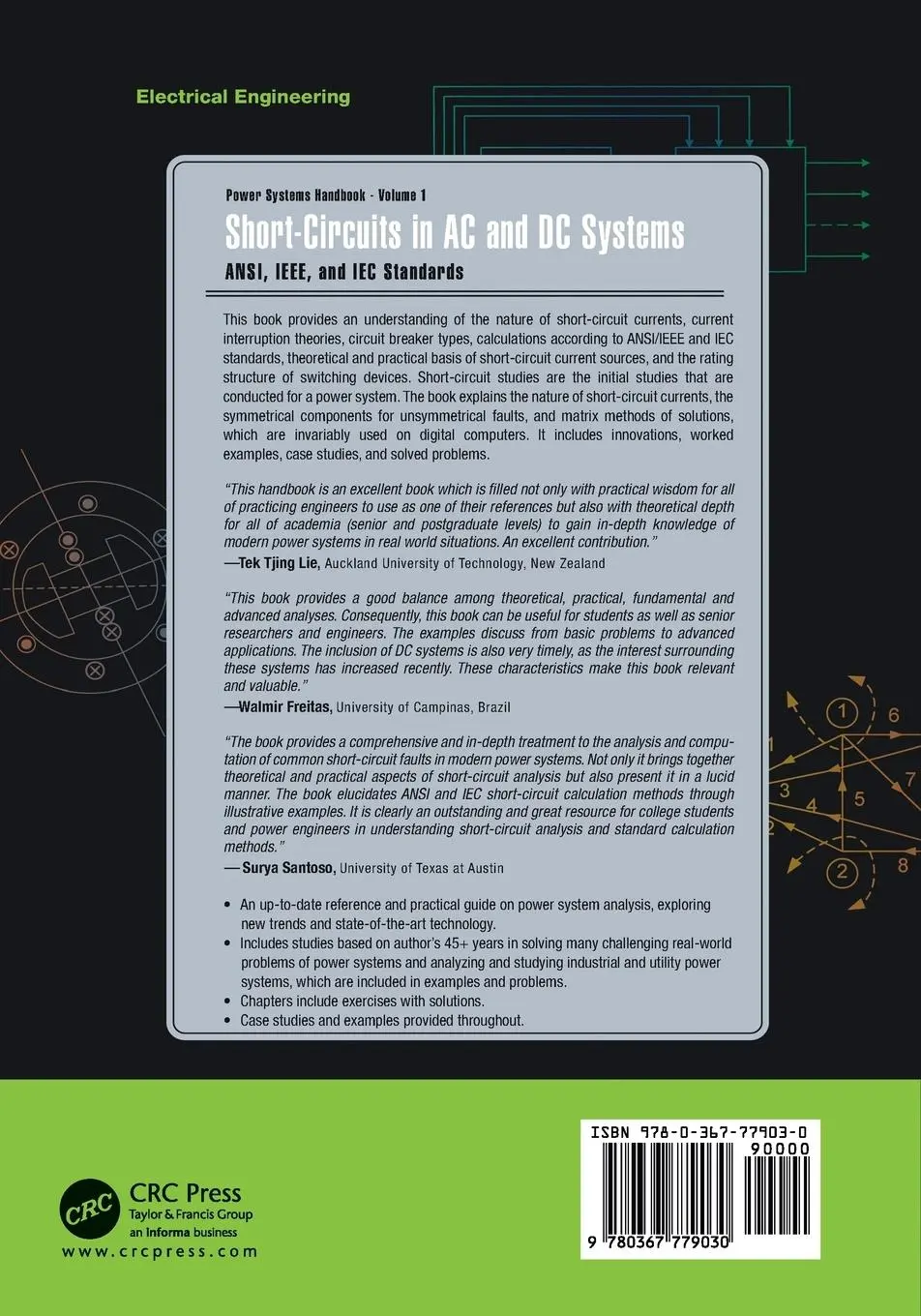 Rückseite: 9780367779030 | Short-Circuits in AC and DC Systems | ANSI, IEEE, and IEC Standards