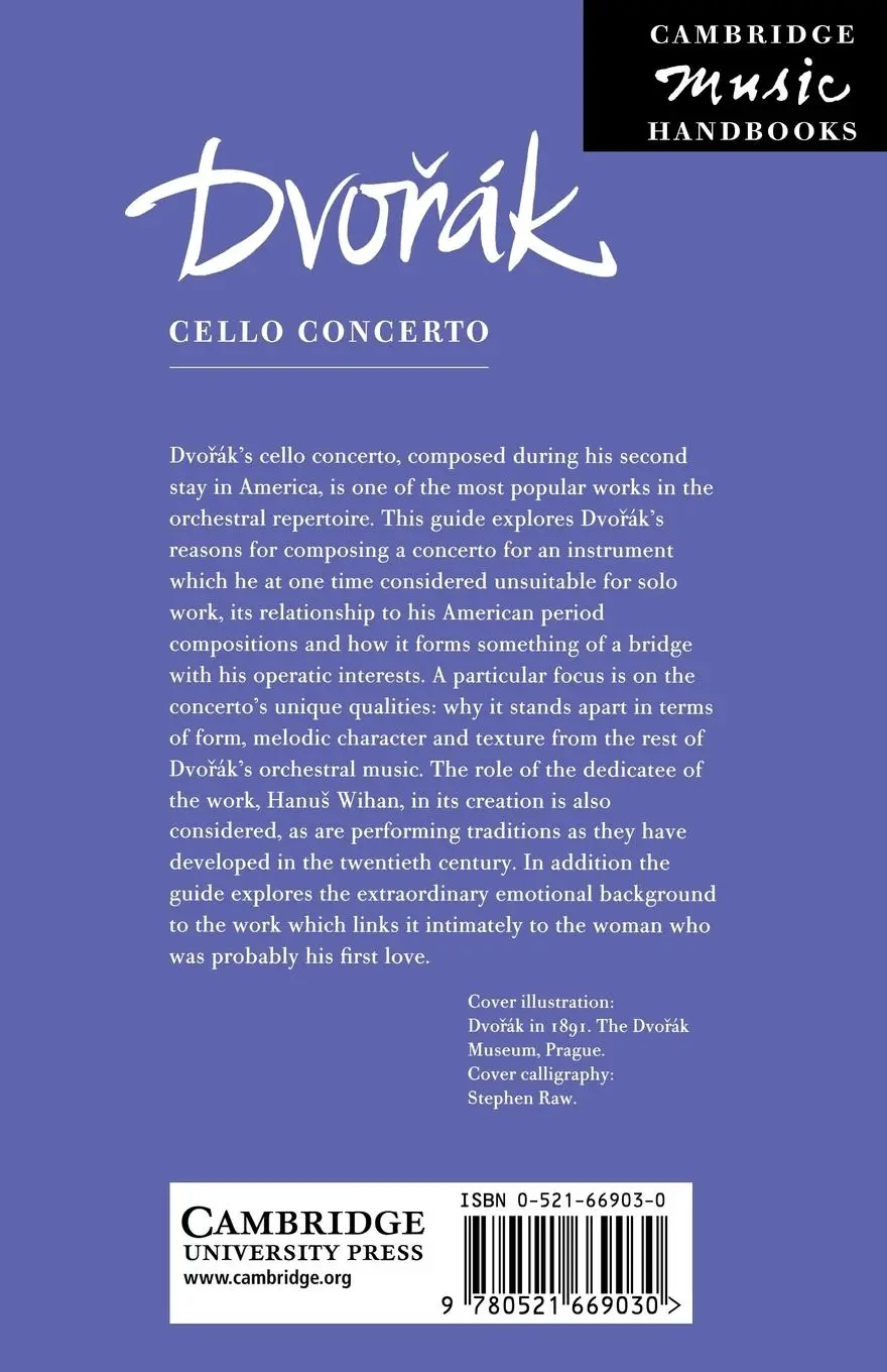 Rückseite: 9780521669030 | Dvorak | Cello Concerto | Jan Smaczny (u. a.) | Taschenbuch | Englisch