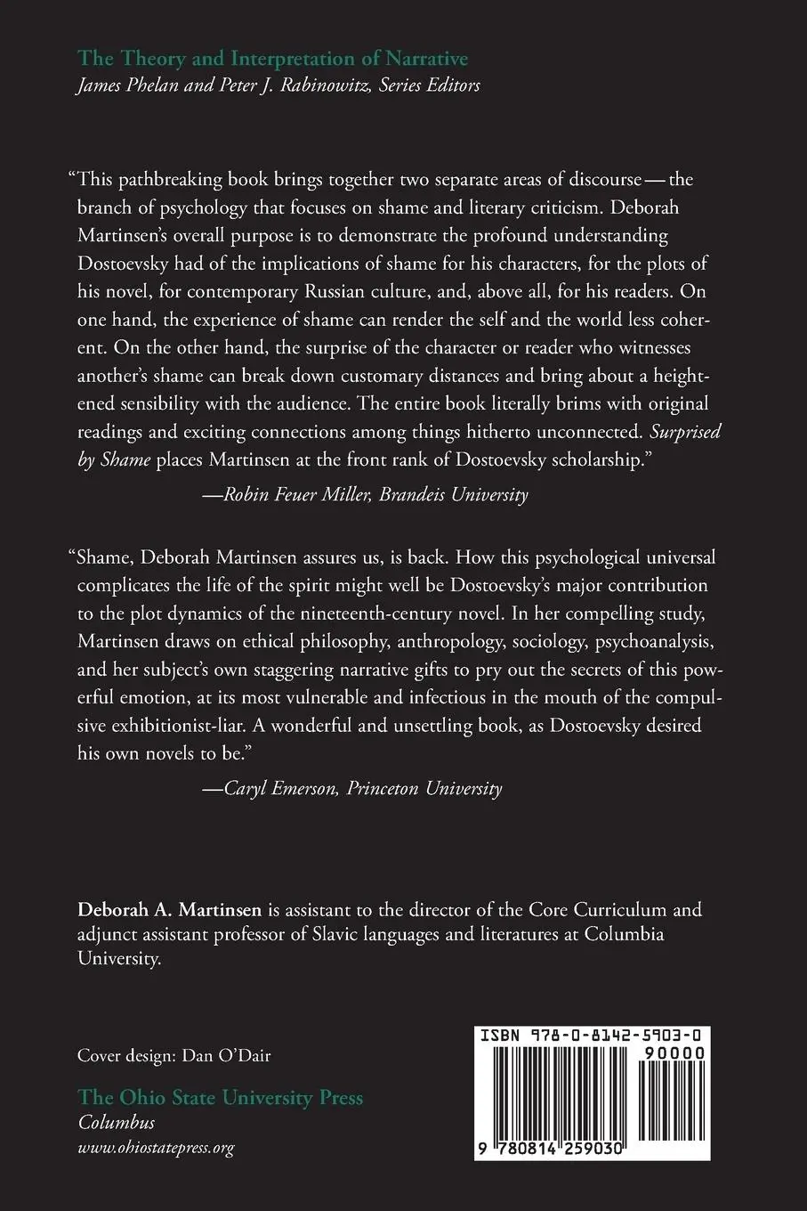 Rückseite: 9780814259030 | Surprised by Shame | Dostoevsky's Liars and Narrative Exposure | Buch