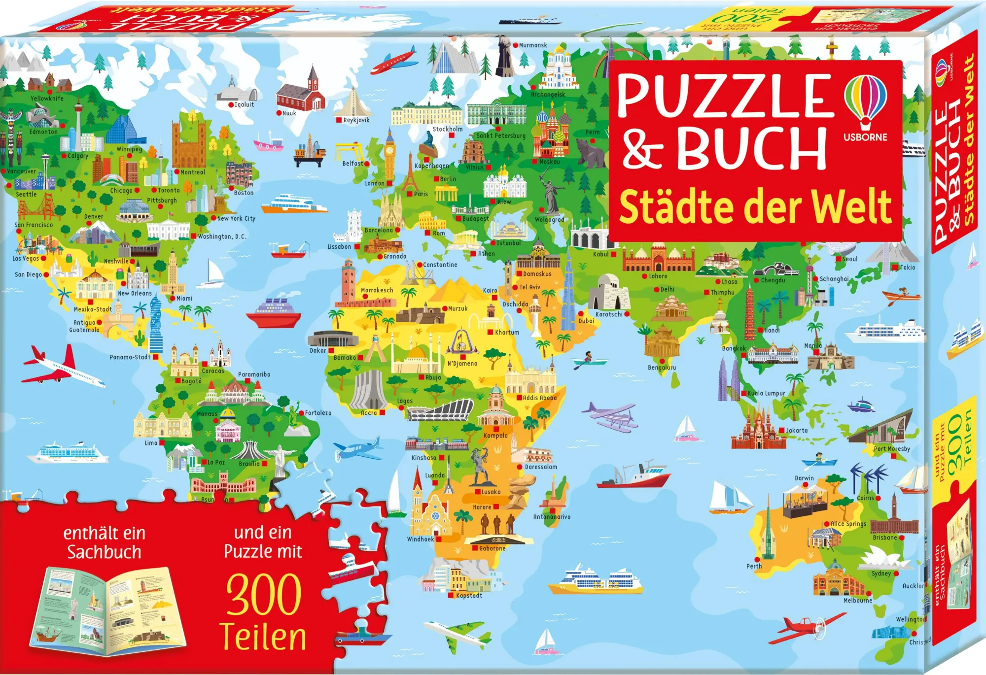 Cover: 9781789419030 | Puzzle &amp; Buch: Städte der Welt | Sam Smith (u. a.) | Spiel | 16 S.