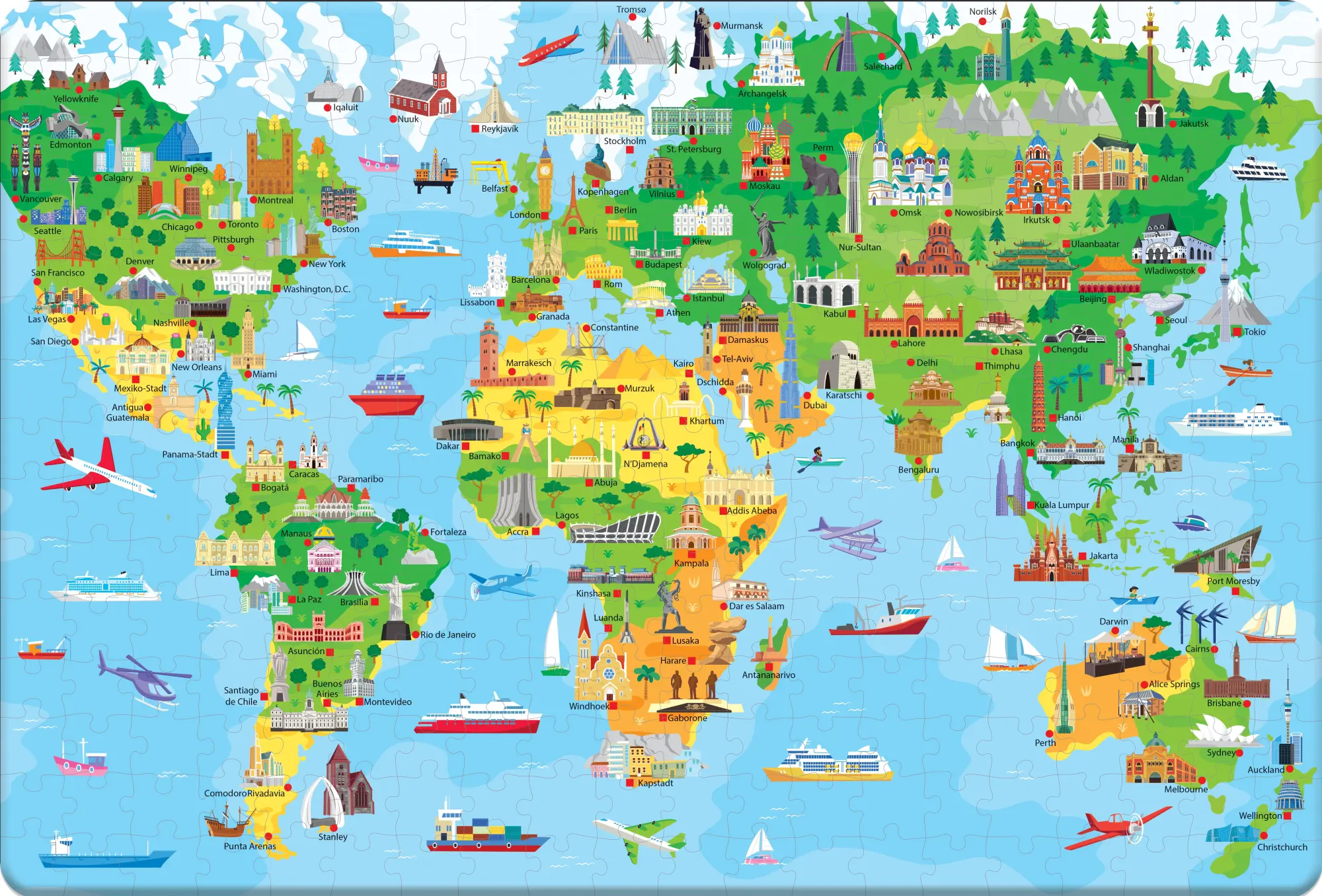 Bild: 9781789419030 | Puzzle &amp; Buch: Städte der Welt | Sam Smith (u. a.) | Spiel | 16 S.