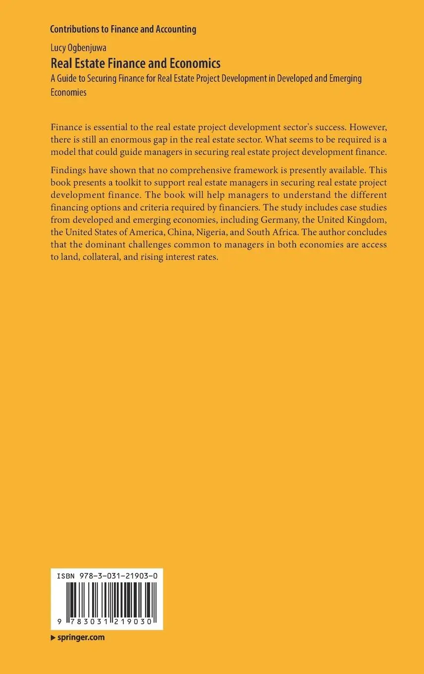 Rückseite: 9783031219030 | Real Estate Finance and Economics | Lucy Ogbenjuwa | Buch | xxxiii