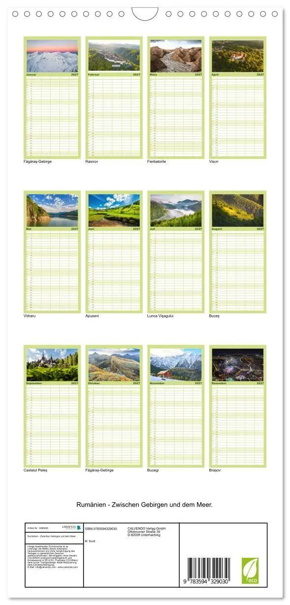 Bild: 9783594329030 | Familienplaner 2027 - Rumänien - Zwischen Gebirgen und dem Meer....