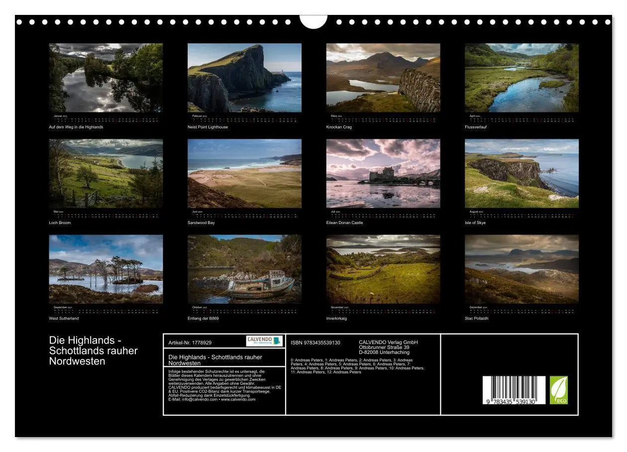Bild: 9783435539130 | Die Highlands - Schottlands rauher Nordwesten (Wandkalender 2025...
