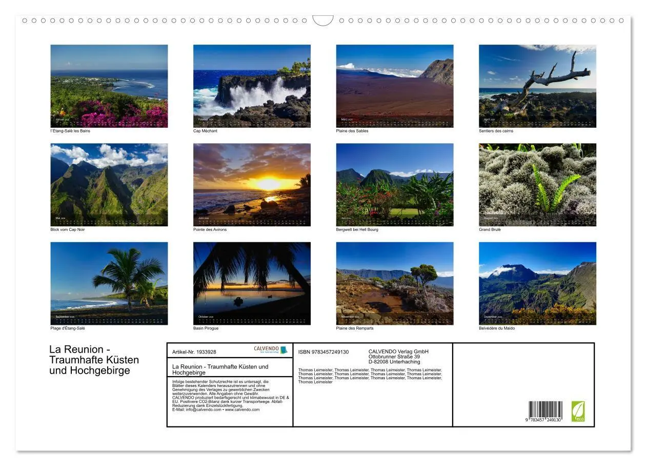 Bild: 9783457249130 | La Reunion - Traumhafte Küsten und Hochgebirge (Wandkalender 2026...