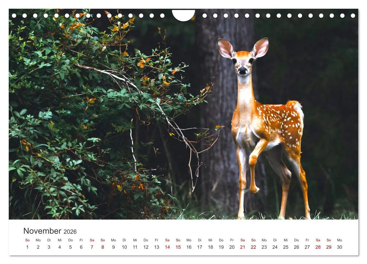 Bild: 9783457559130 | Rehkitz - Flinke kleine Bambis. (Wandkalender 2026 DIN A4 quer),...