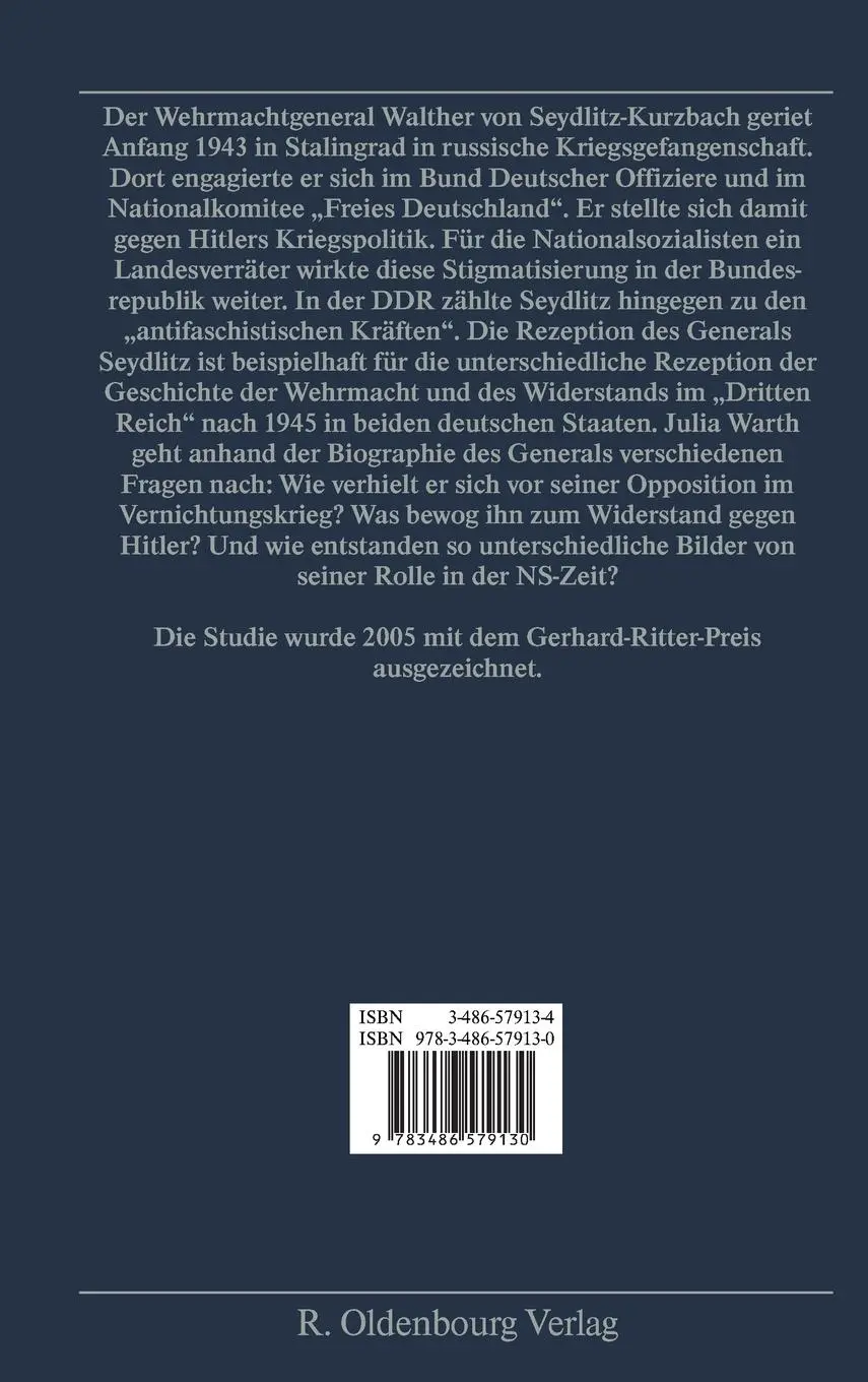 Rückseite: 9783486579130 | Verräter oder Widerstandskämpfer? | Julia Warth | Buch | X | Deutsch