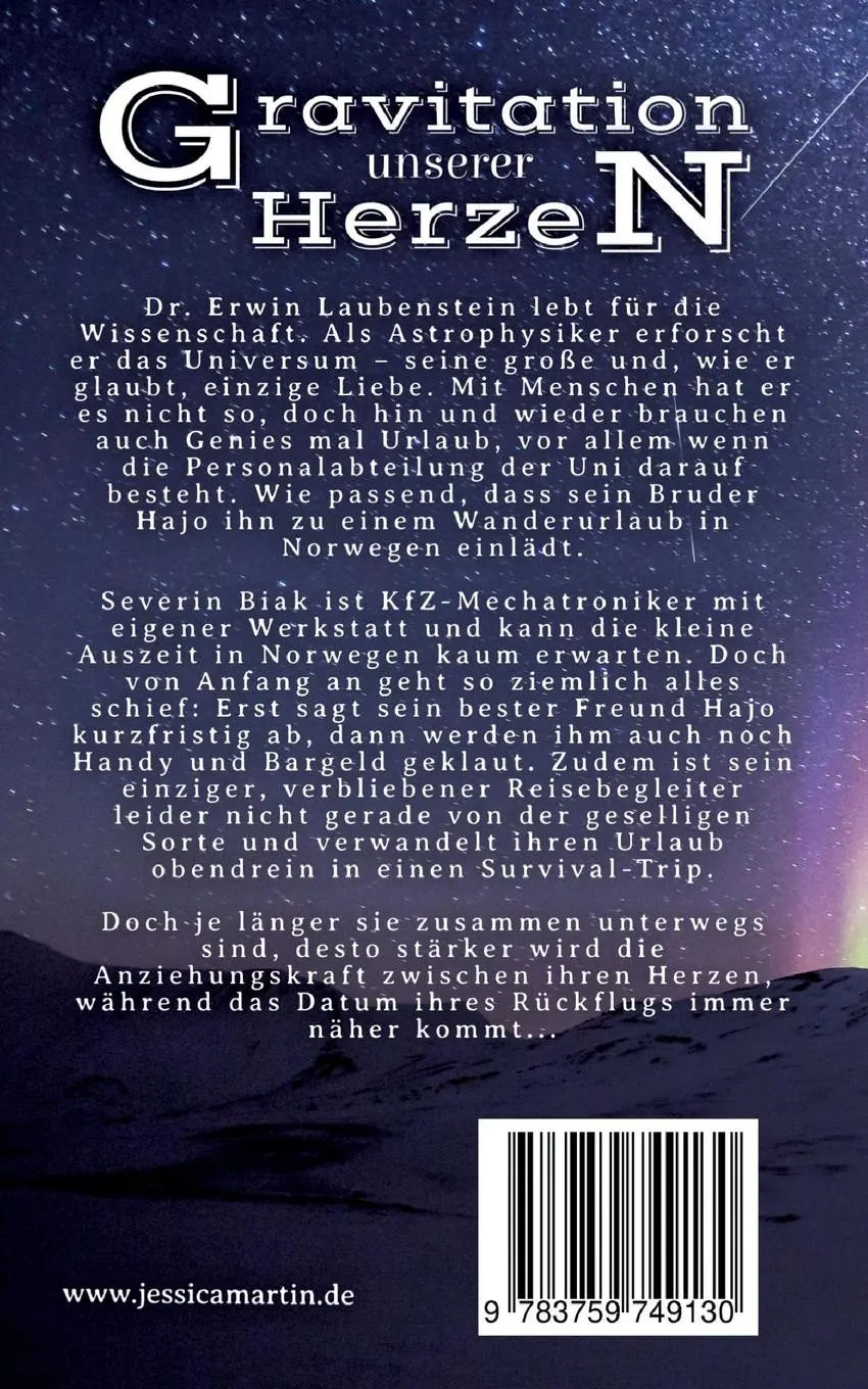 Rückseite: 9783759749130 | Gravitation unserer Herzen | Jessica Martin | Taschenbuch | Paperback