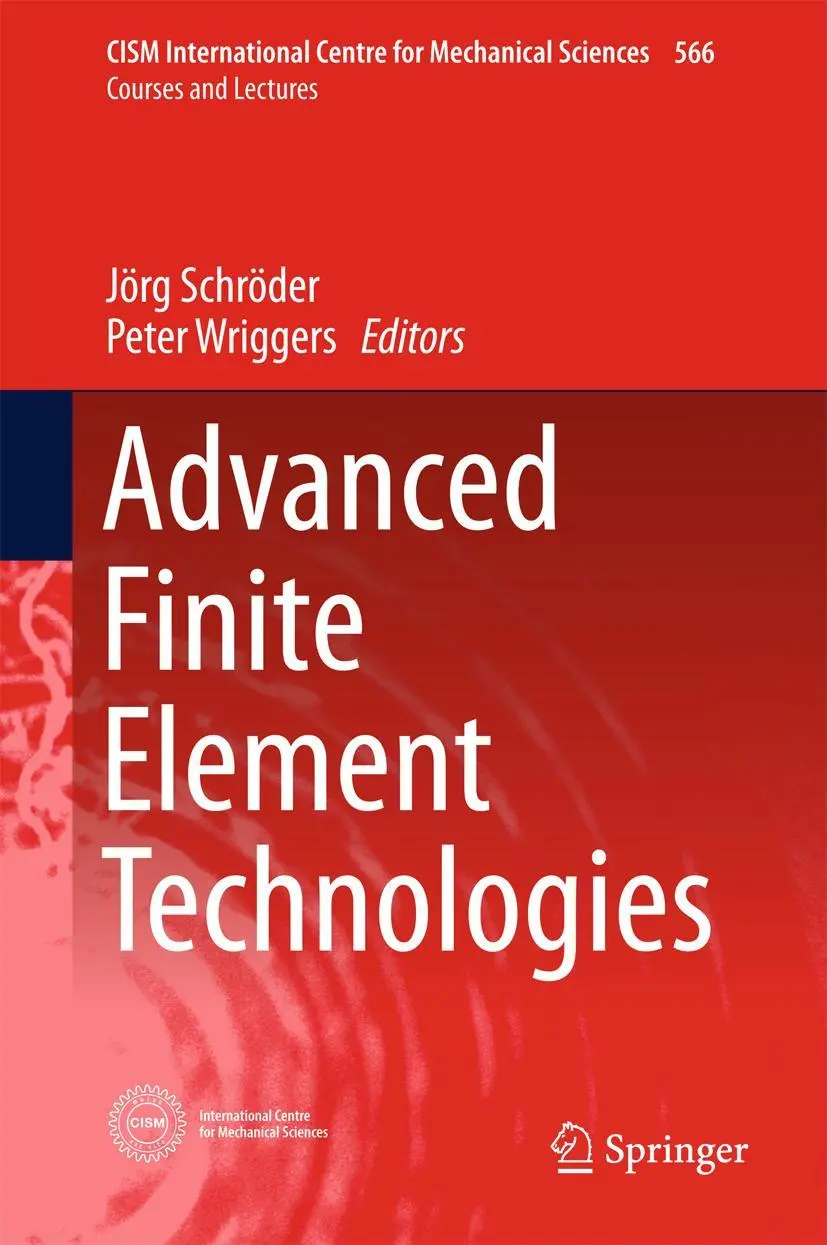 Cover: 9783319319230 | Advanced Finite Element Technologies | Peter Wriggers (u. a.) | Buch