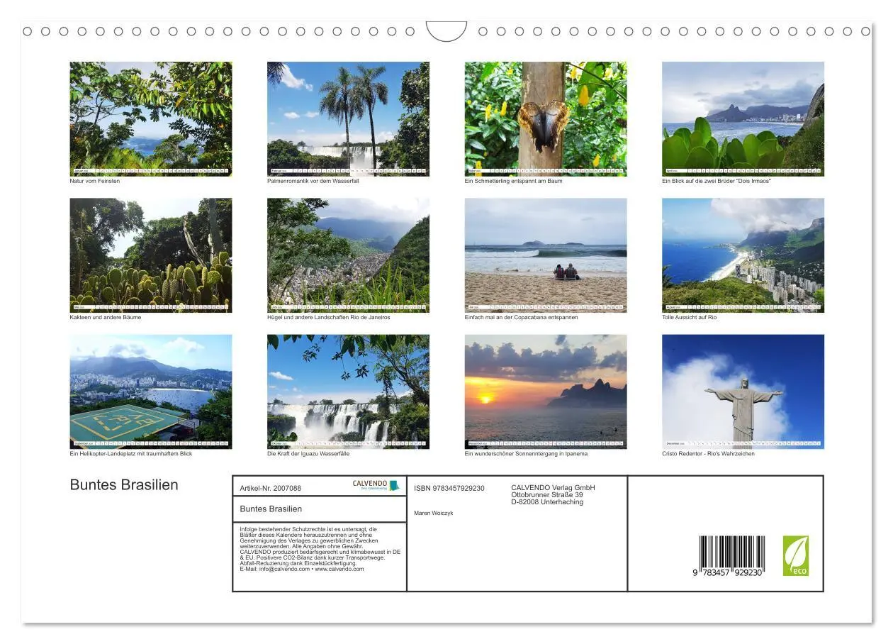 Bild: 9783457929230 | Buntes Brasilien (Wandkalender 2026 DIN A3 quer), CALVENDO...