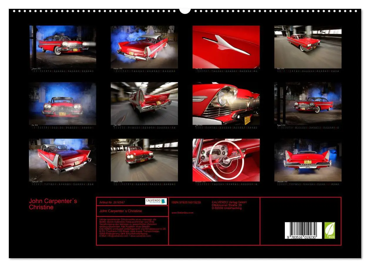 Bild: 9783516019230 | John Carpenter´s Christine (hochwertiger Premium Wandkalender 2026...