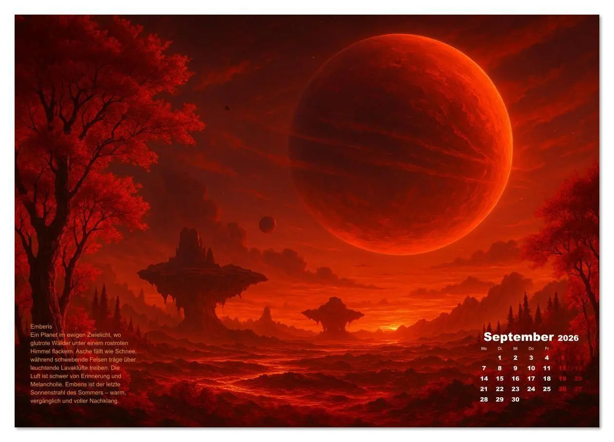 Bild: 9783516639230 | Phantastische Planeten (Wandkalender 2026 DIN A4 quer), CALVENDO...