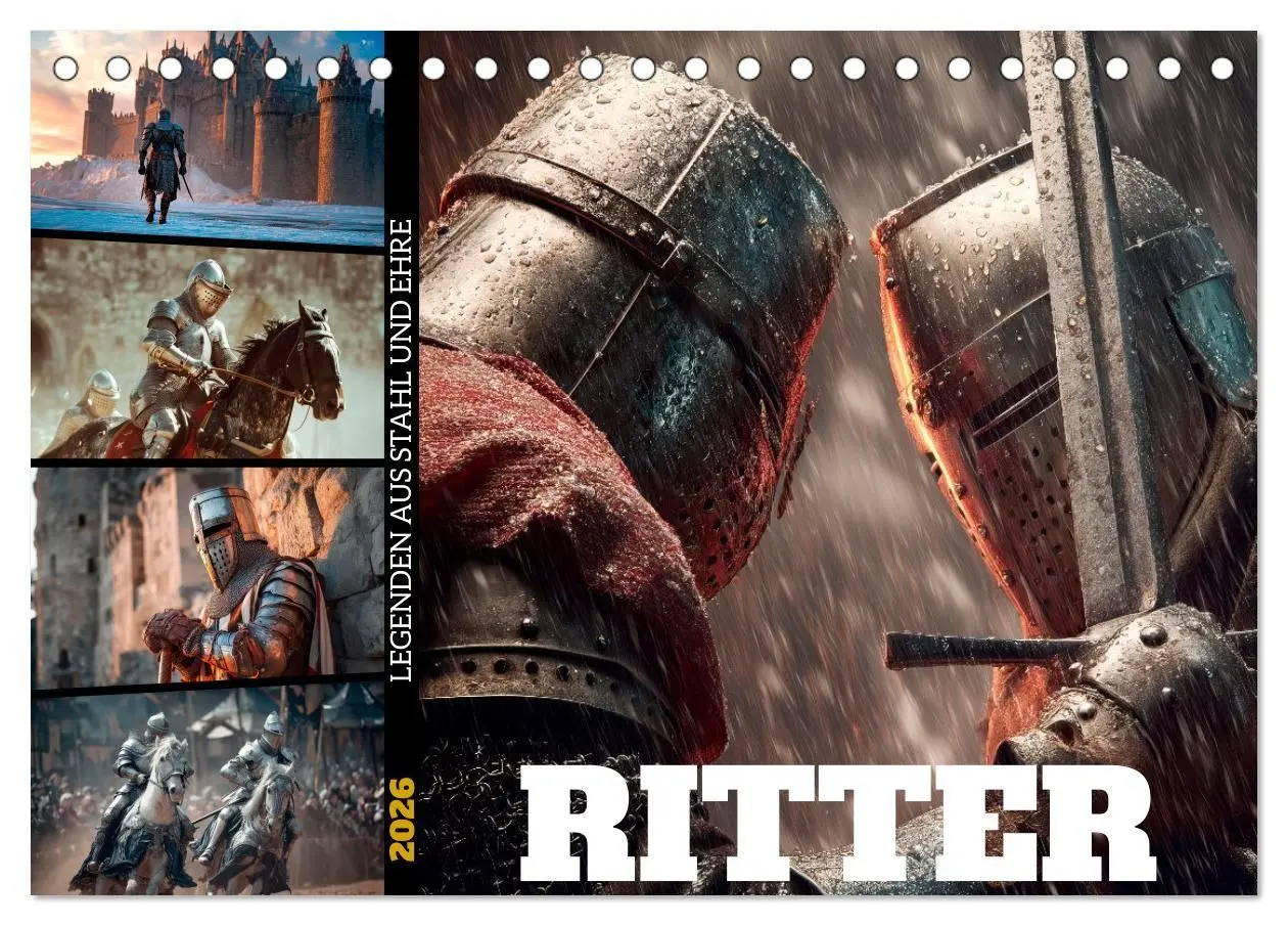 Cover: 9783516709230 | Ritter - Legenden aus Stahl und Ehre (Tischkalender 2026 DIN A5...