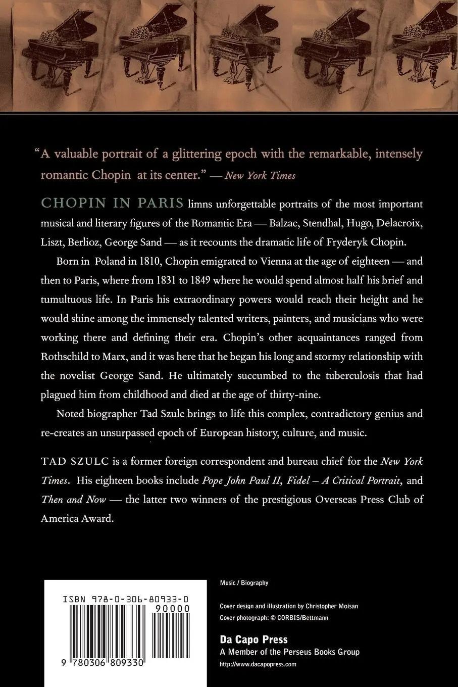 Rückseite: 9780306809330 | Chopin in Paris | The Life and Times of the Romantic Composer | Szulc
