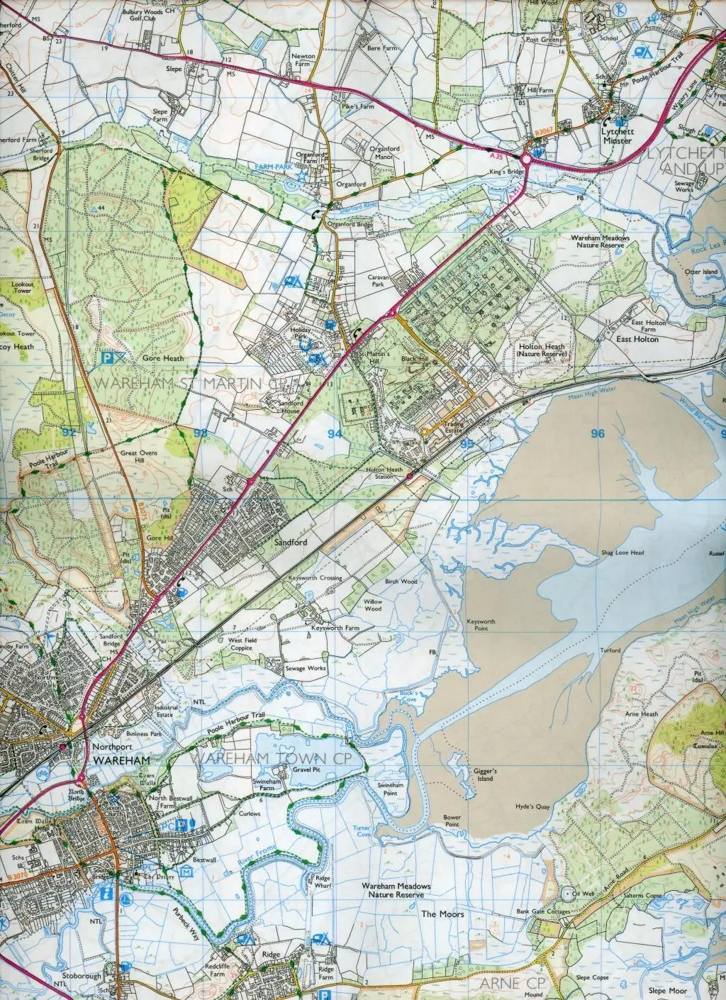 Bild: 9780319469330 | Purbeck &amp; South Dorset, Poole, Dorchester, Weymouth &amp; Swanage | Survey