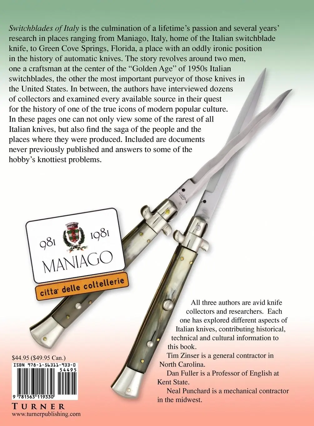 Rückseite: 9781563119330 | Switchblades of Italy | Tim Zinser (u. a.) | Buch | Englisch | 2004