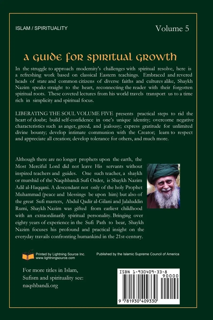 Rückseite: 9781930409330 | Liberating the Soul | A Guide for Spiritual Growth, Volume Five | Buch