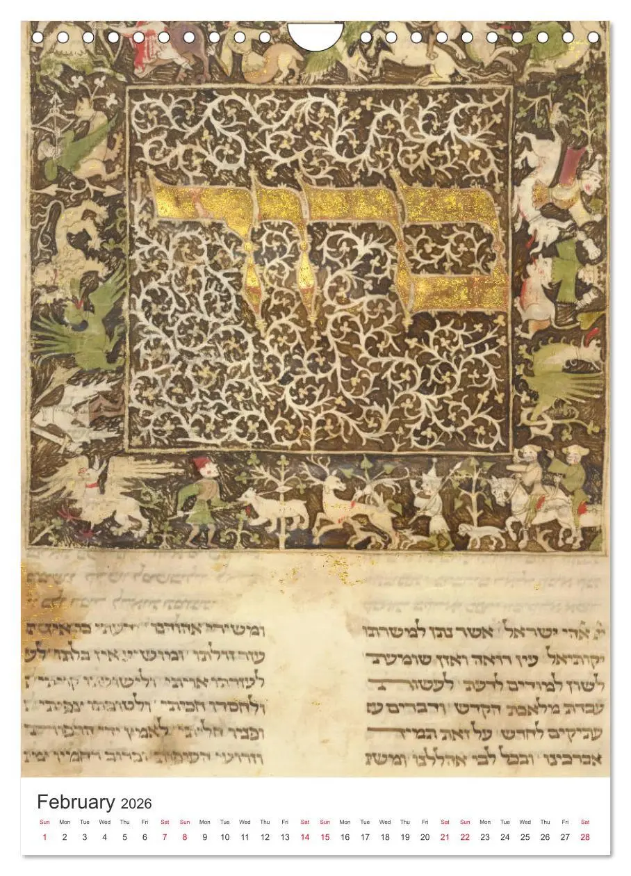 Bild: 9783516559330 | Hebrew Illuminations and Manuscripts (Wall Calendar 2026 DIN A4...