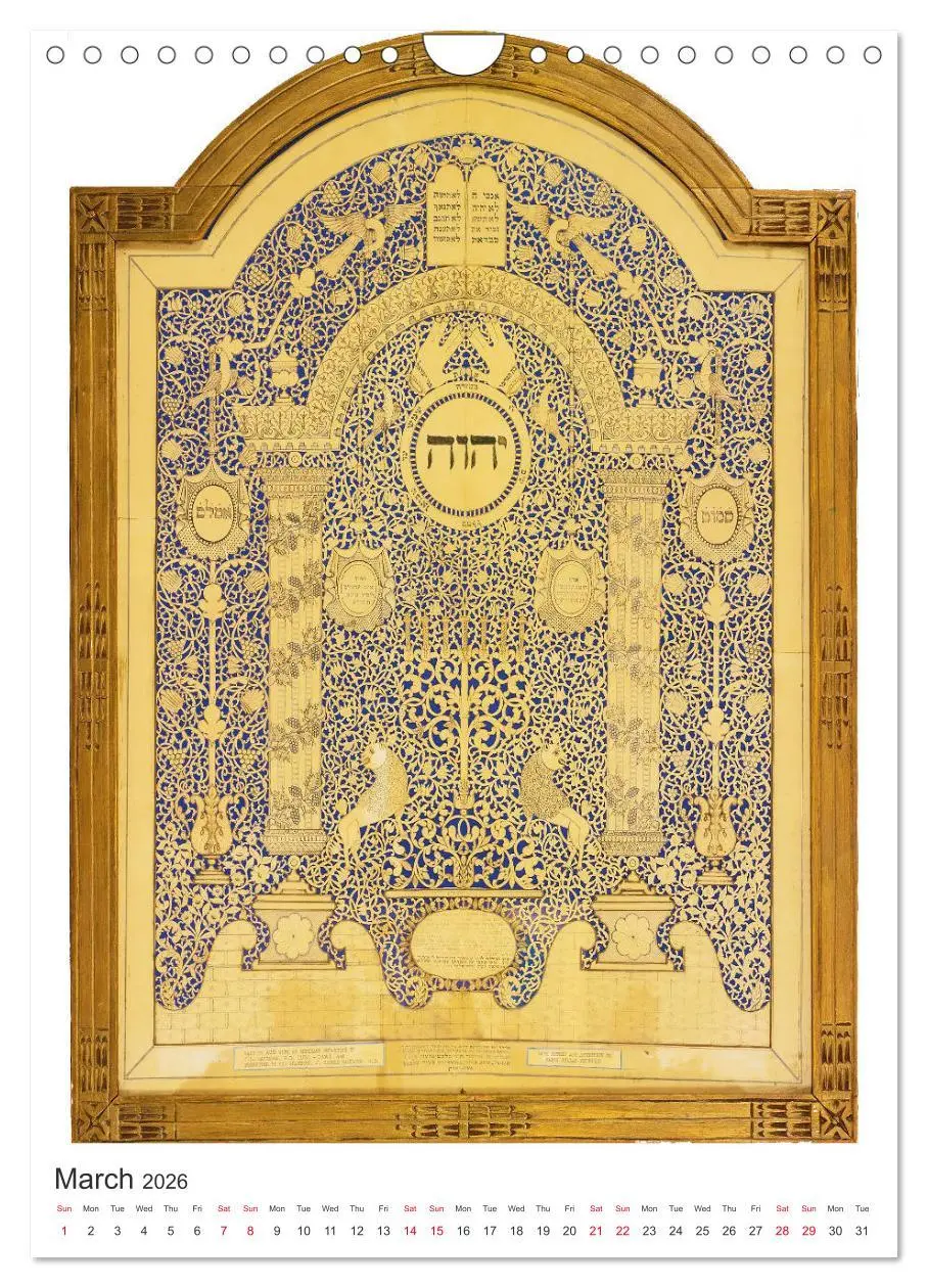 Bild: 9783516559330 | Hebrew Illuminations and Manuscripts (Wall Calendar 2026 DIN A4...