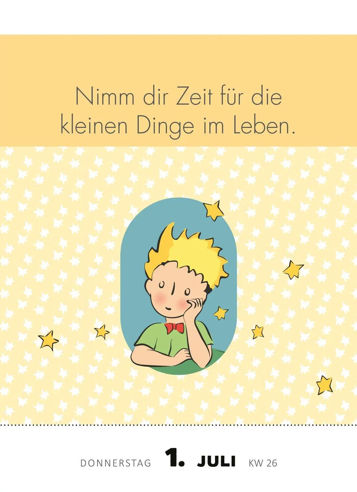 Bild: 4014489139430 | Abreißkalender Man sieht nur mit dem Herzen gut 2027 | Saint-Exupéry