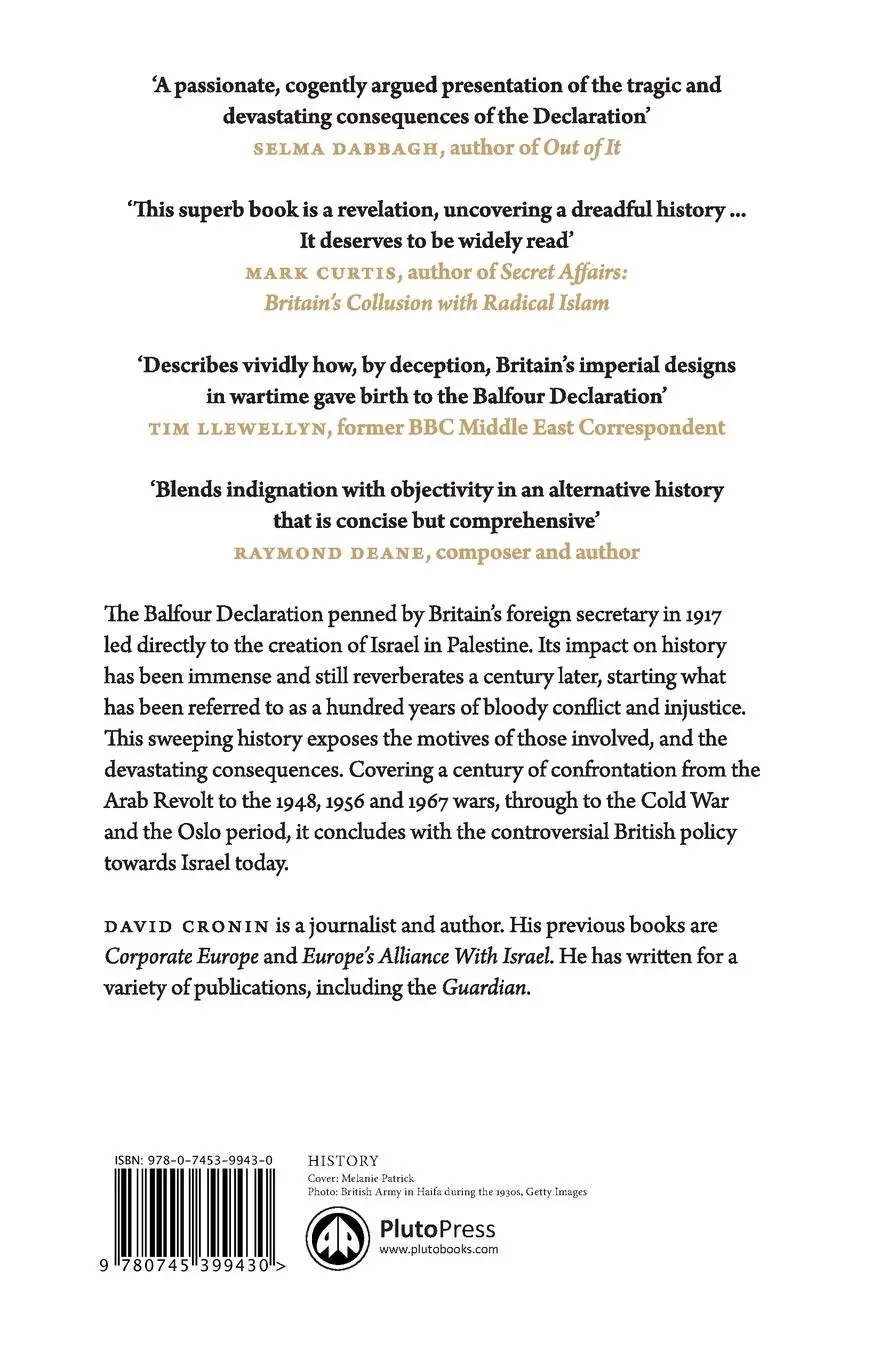 Rückseite: 9780745399430 | Balfour's Shadow | A Century of British Support for Zionism and Israel