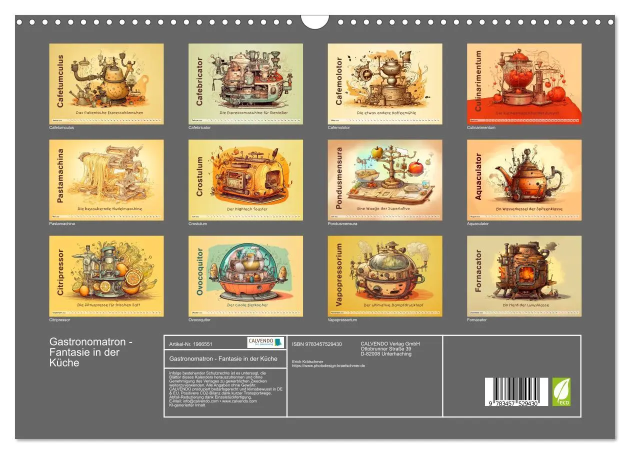 Bild: 9783457529430 | Gastronomatron - Fantasie in der Küche (Wandkalender 2026 DIN A3...