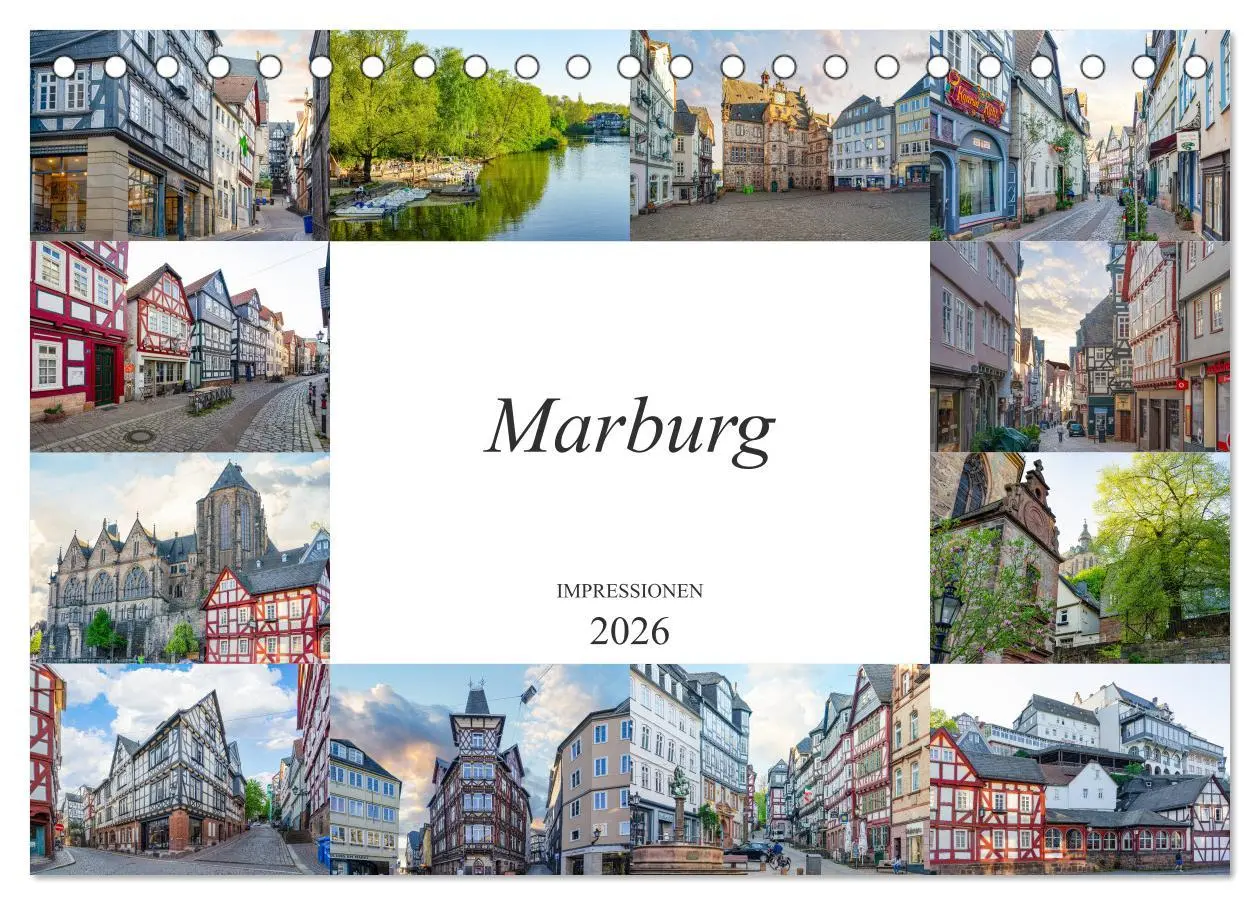 Cover: 9783457699430 | Marburg Impressionen (Tischkalender 2026 DIN A5 quer), CALVENDO...