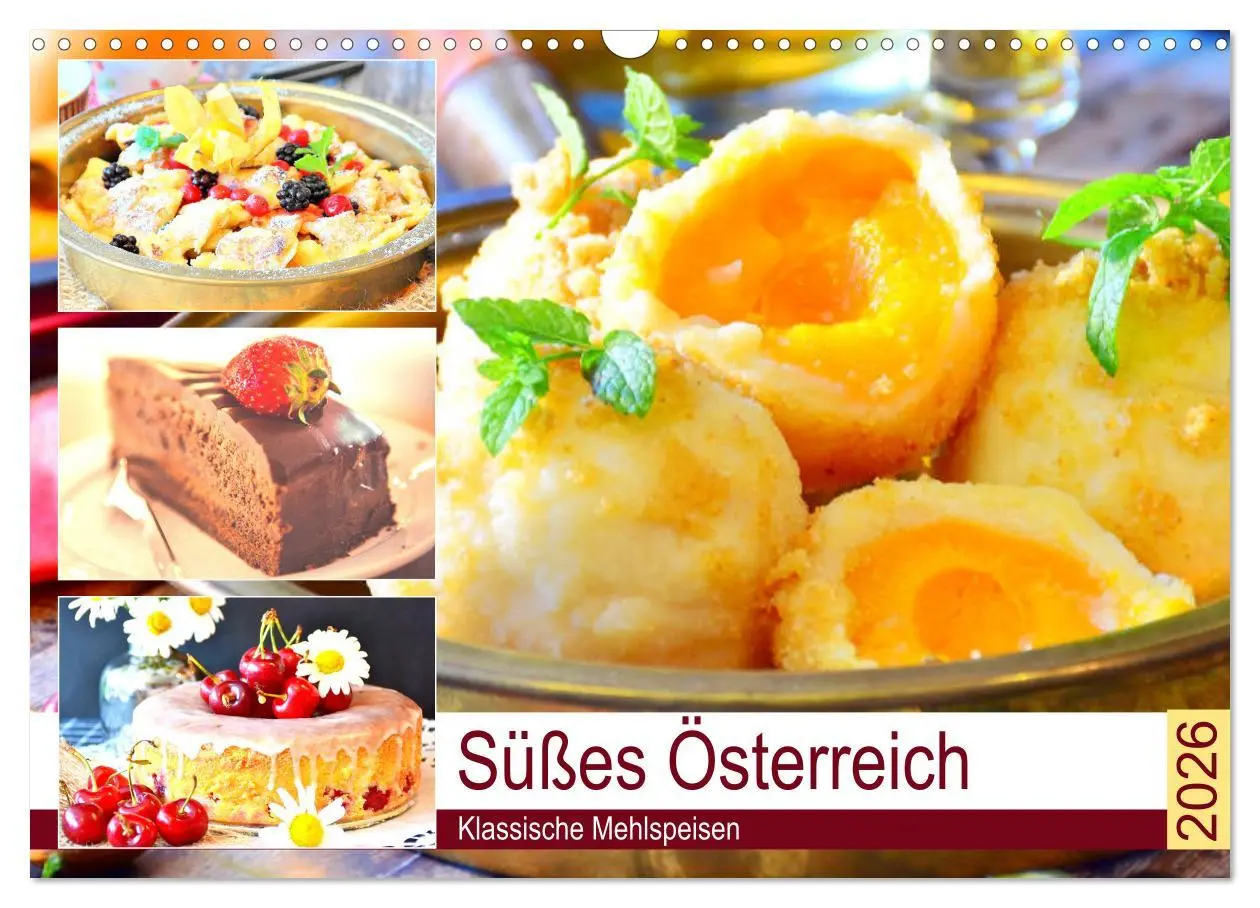 Cover: 9783457839430 | Süßes Österreich. Klassische Mehlspeisen (Wandkalender 2026 DIN A3...