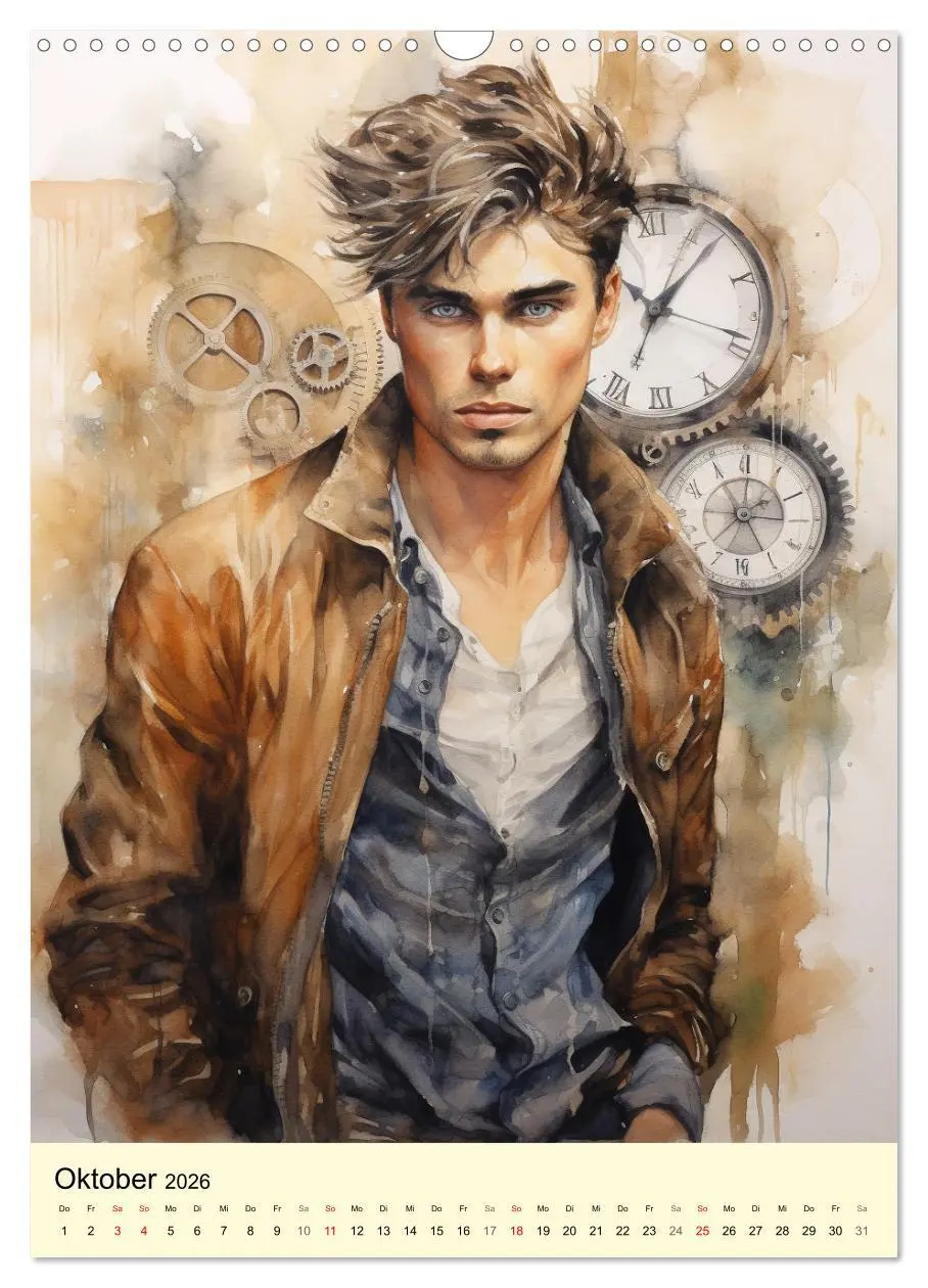 Bild: 9783516309430 | Steampunk Boys. Verwegene Männlichkeit (Wandkalender 2026 DIN A3...