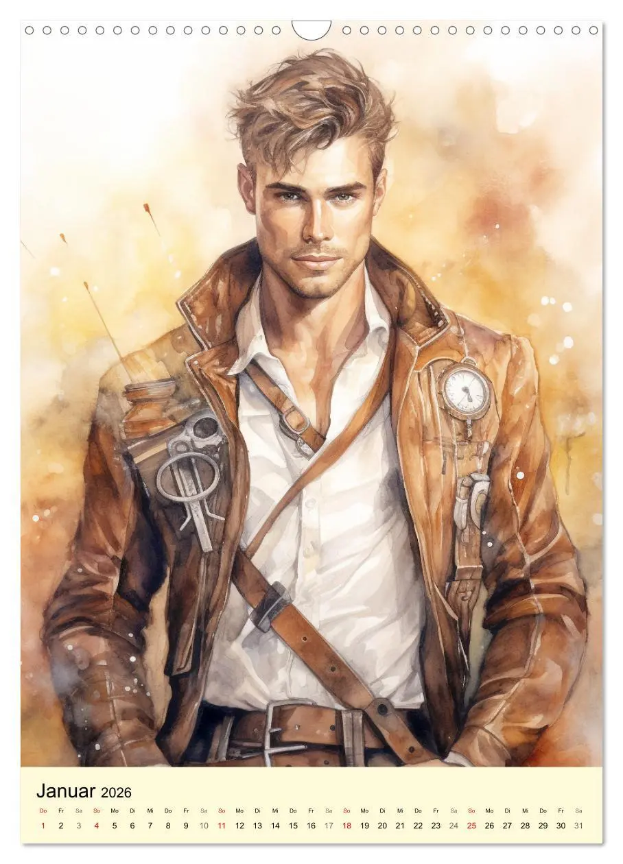 Bild: 9783516309430 | Steampunk Boys. Verwegene Männlichkeit (Wandkalender 2026 DIN A3...
