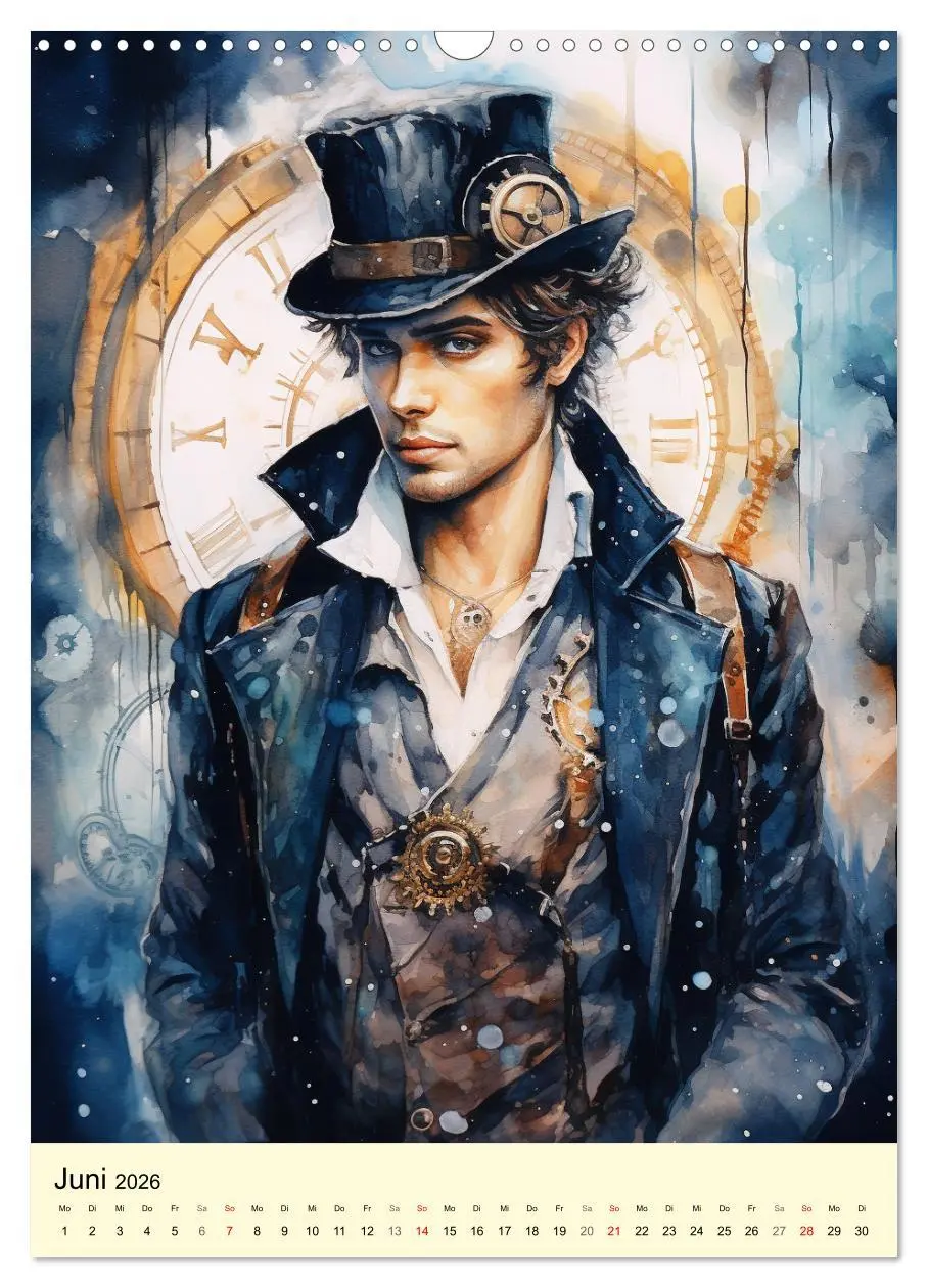 Bild: 9783516309430 | Steampunk Boys. Verwegene Männlichkeit (Wandkalender 2026 DIN A3...