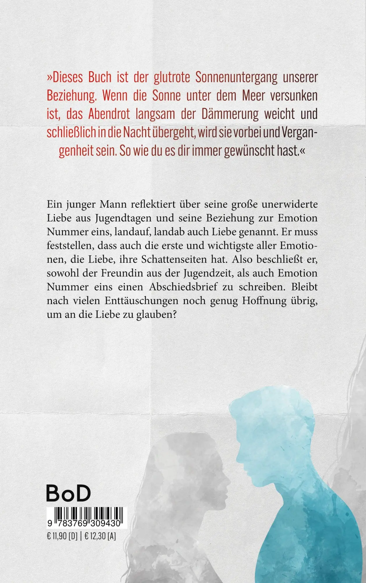 Rückseite: 9783769309430 | Abschiedsbrief an die Liebe | Roman | Patrick Sandro Nonn | Buch