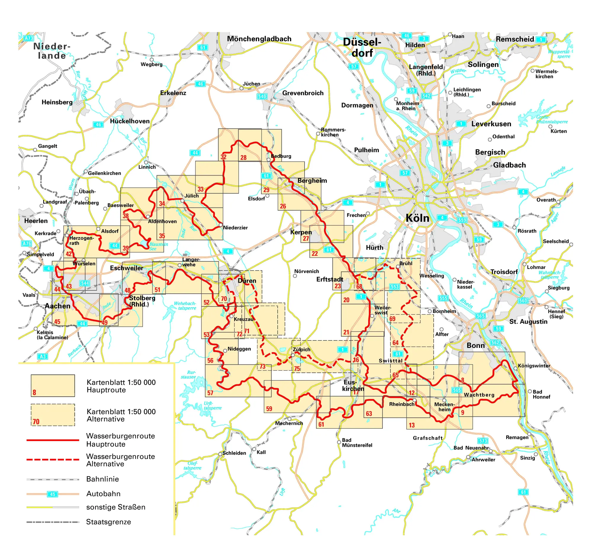Rückseite: 9783870739430 | Kompakt-Spiralo BVA Wasserburgenroute, 1:50.000, mit GPS-Track...