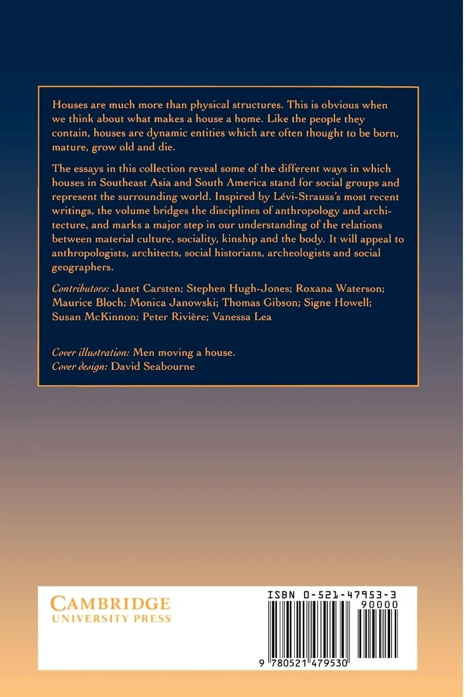 Rückseite: 9780521479530 | About the House | Levi-Strauss and Beyond | Janet Carsten (u. a.)