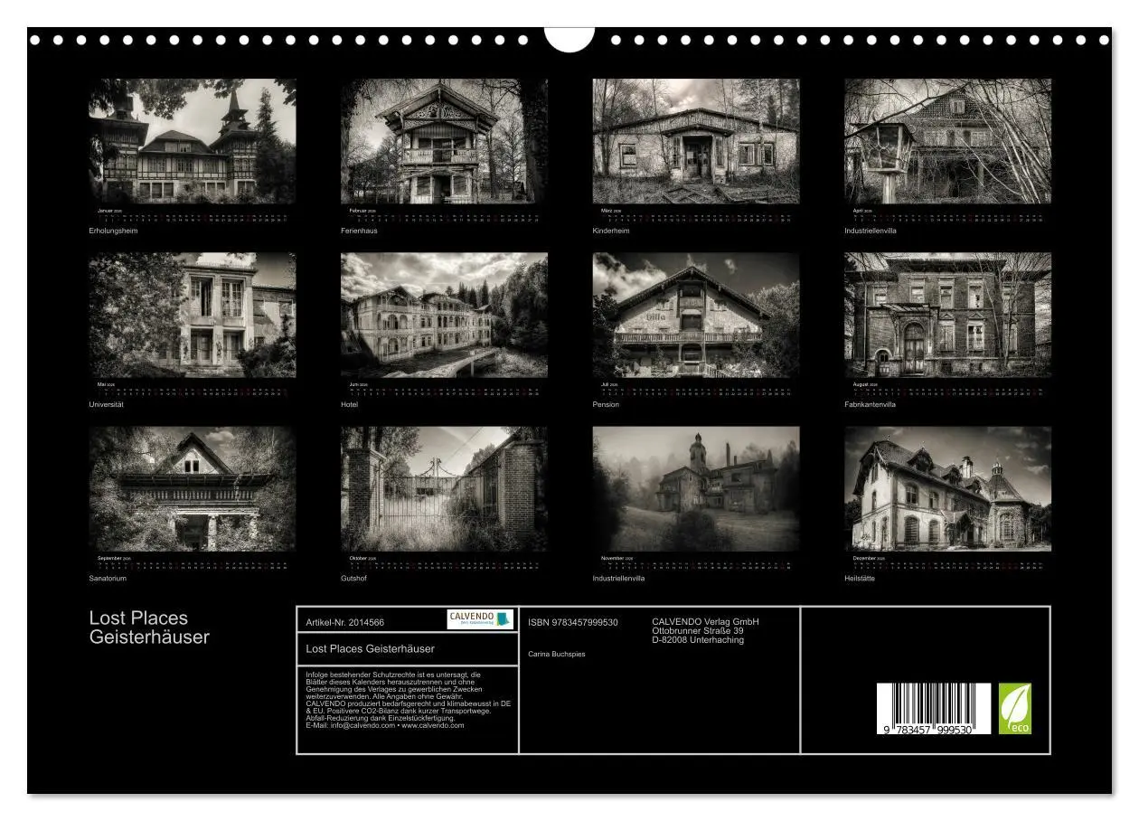 Bild: 9783457999530 | Lost Places Geisterhäuser (Wandkalender 2026 DIN A3 quer), CALVENDO...
