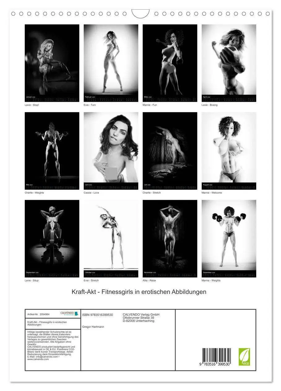Bild: 9783516399530 | Kraft-Akt - Fitnessgirls in erotischen Abbildungen (Wandkalender...